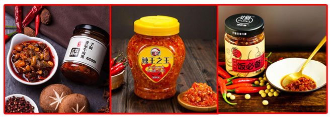 星火瓶裝辣椒灌裝機灌裝樣品展示