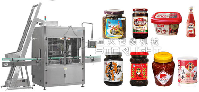 辣椒醬灌裝機及灌裝樣品